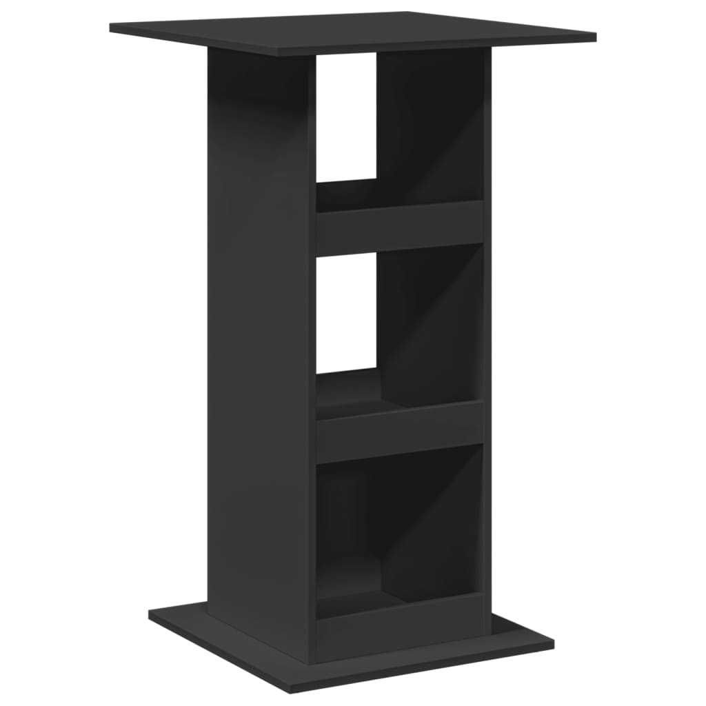 Vidaxl bartafel met opbergruimte 60x60x102 cm bewerkt hout zwart