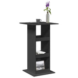 Vidaxl bartafel met opbergruimte 60x60x102 cm bewerkt hout zwart