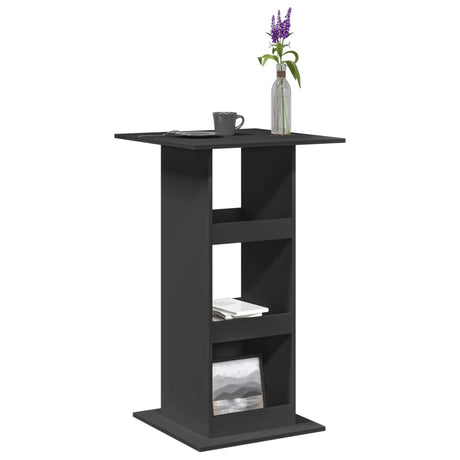 Vidaxl bartafel met opbergruimte 60x60x102 cm bewerkt hout zwart
