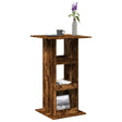 Vidaxl bartafel met opbergruimte 60x60x102 cm hout gerookt eikenkleur