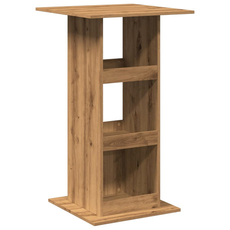 Vidaxl bartafel met opbergruimte 60x60x102 cm hout artisanaal eiken