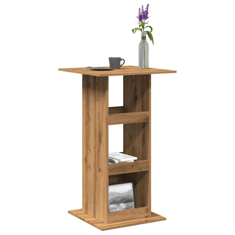 Vidaxl bartafel met opbergruimte 60x60x102 cm hout artisanaal eiken