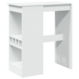 Vidaxl bartafel met rekken 90x47,5x103,5 cm bewerkt hout wit