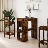 Vidaxl bartafel met rekken 90x47,5x103,5 cm bewerkt hout gerookt eiken