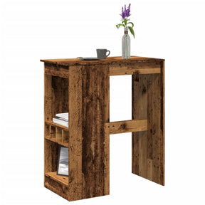 Vidaxl bartafel met rekken 90x47,5x103,5 cm bewerkt hout oud houtkleur