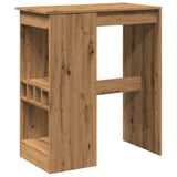 Vidaxl bartafel met rekken 90x47,5x103,5 cm hout artisanaal eikenkleur