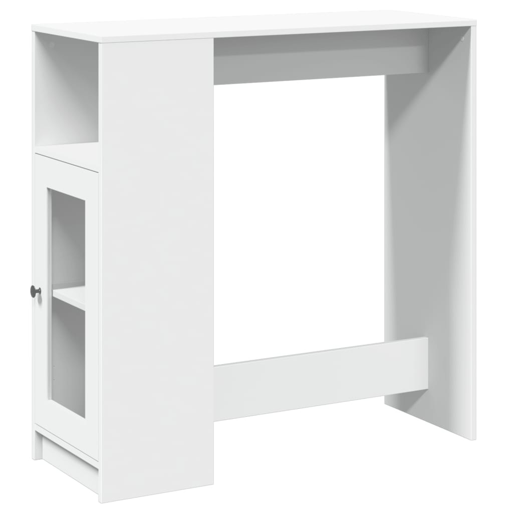 Vidaxl bartafel met rekken 101x40x103,5 cm bewerkt hout wit