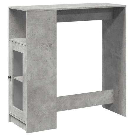 Vidaxl bartafel met rekken 101x40x103,5 cm bewerkt hout betongrijs