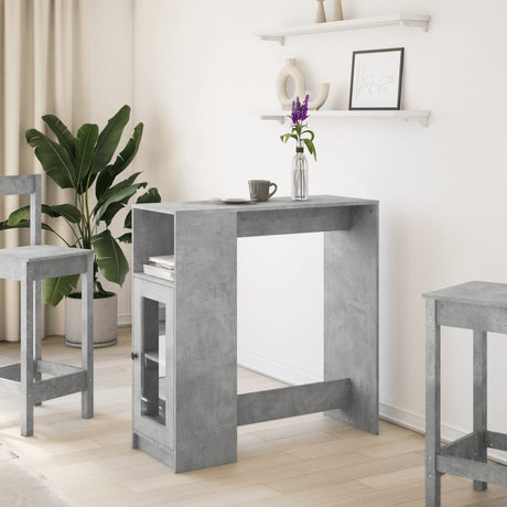 Vidaxl bartafel met rekken 101x40x103,5 cm bewerkt hout betongrijs