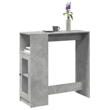 Vidaxl bartafel met rekken 101x40x103,5 cm bewerkt hout betongrijs