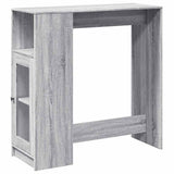 Vidaxl bartafel met rekken 101x40x103,5 cm bewerkt hout grijs sonoma