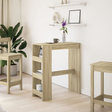 Vidaxl bartafel met rekken 90x40x103,5 cm hout sonoma eikenkleur