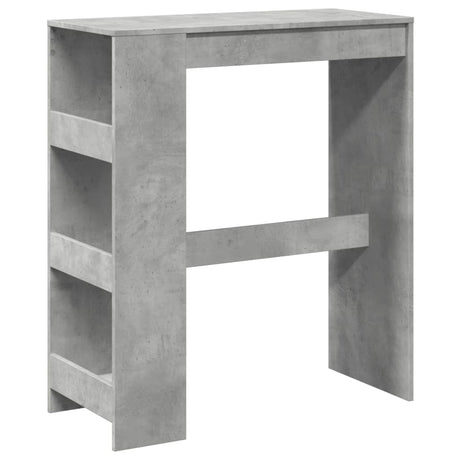 Vidaxl bartafel met rekken 90x40x103,5 cm bewerkt hout betongrijs