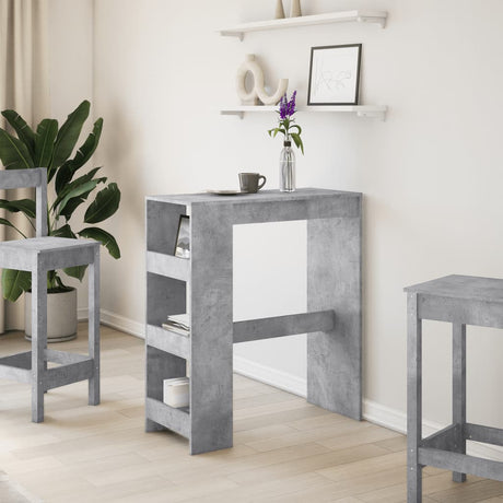 Vidaxl bartafel met rekken 90x40x103,5 cm bewerkt hout betongrijs