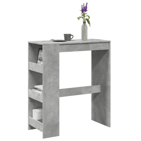 Vidaxl bartafel met rekken 90x40x103,5 cm bewerkt hout betongrijs