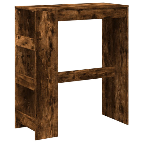 Vidaxl bartafel met rekken 90x40x103,5 cm bewerkt hout gerookt eiken