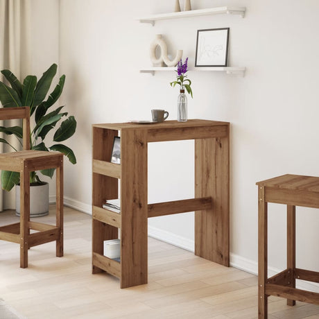 Vidaxl bartafel met rekken 90x40x103,5 cm hout artisanaal eikenkleurig