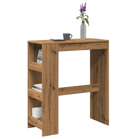 Vidaxl bartafel met rekken 90x40x103,5 cm hout artisanaal eikenkleurig