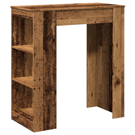 Vidaxl bartafel met rekken 95x47x103,5 cm bewerkt hout oud houtkleur