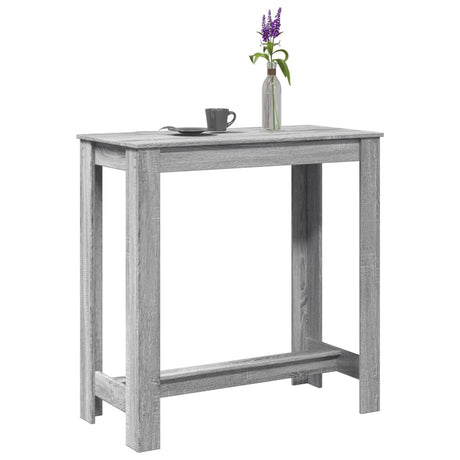 Vidaxl bartafel 102x50x103,5 cm bewerkt hout grijs sonoma eikenkleurig