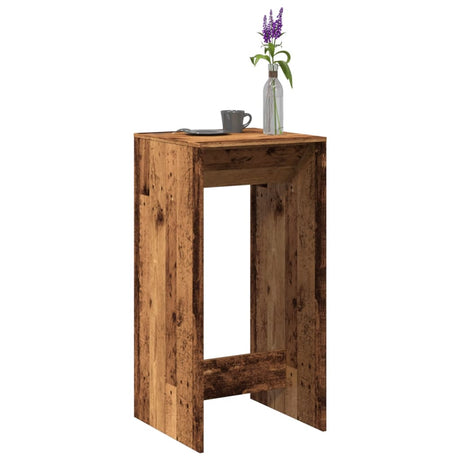 Vidaxl bartafel 51x50x103,5 cm bewerkt hout oud houtkleurig