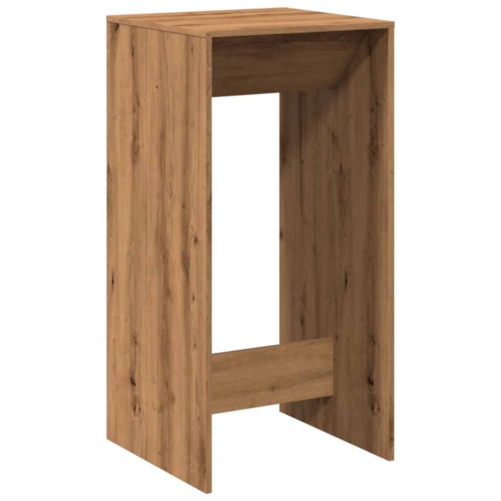 Vidaxl bartafel 51x50x103,5 cm bewerkt hout artisanaal eikenkleur