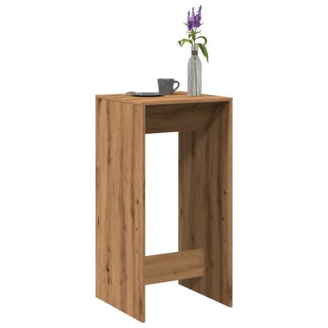 Vidaxl bartafel 51x50x103,5 cm bewerkt hout artisanaal eikenkleur