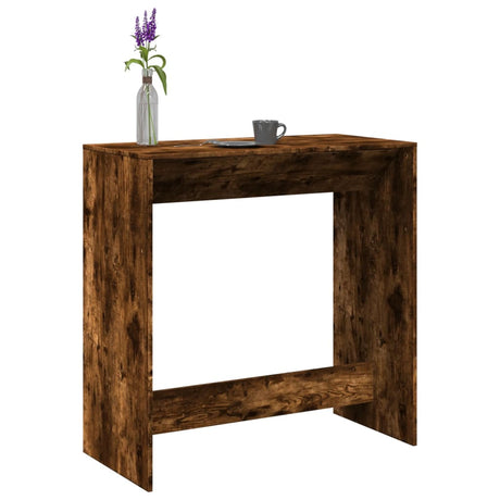 Vidaxl bartafel 102x50x103,5 cm bewerkt hout gerookt eikenkleur