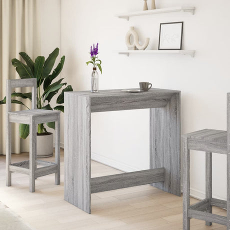 Vidaxl bartafel 102x50x103,5 cm bewerkt hout grijs sonoma eikenkleur