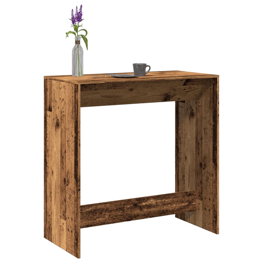 Vidaxl bartafel 102x50x103,5 cm bewerkt hout oud houtkleurig