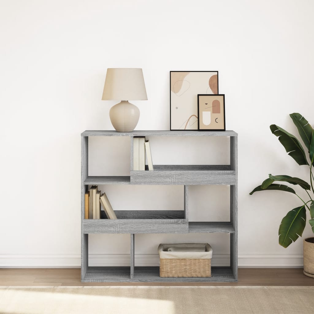 Vidaxl boekenkast kamerscherm 100x33x94,5 cm grijs sonoma eiken