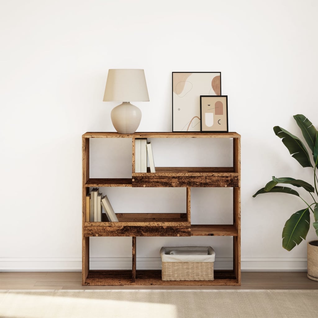 Vidaxl boekenkast kamerscherm 100x33x94,5 cm oud houtkleurig