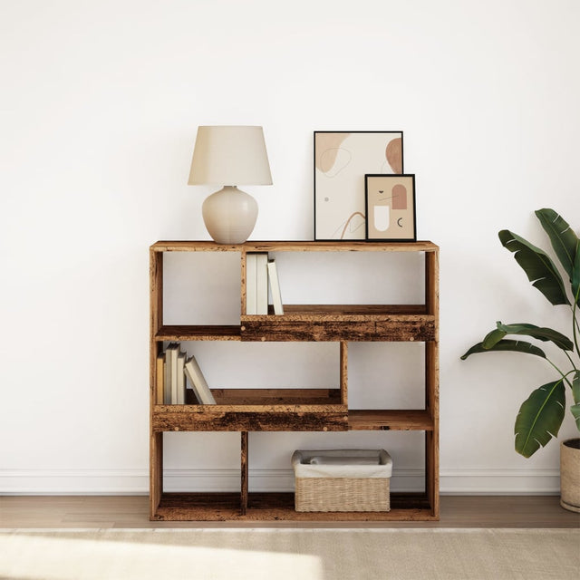 Vidaxl boekenkast kamerscherm 100x33x94,5 cm oud houtkleurig