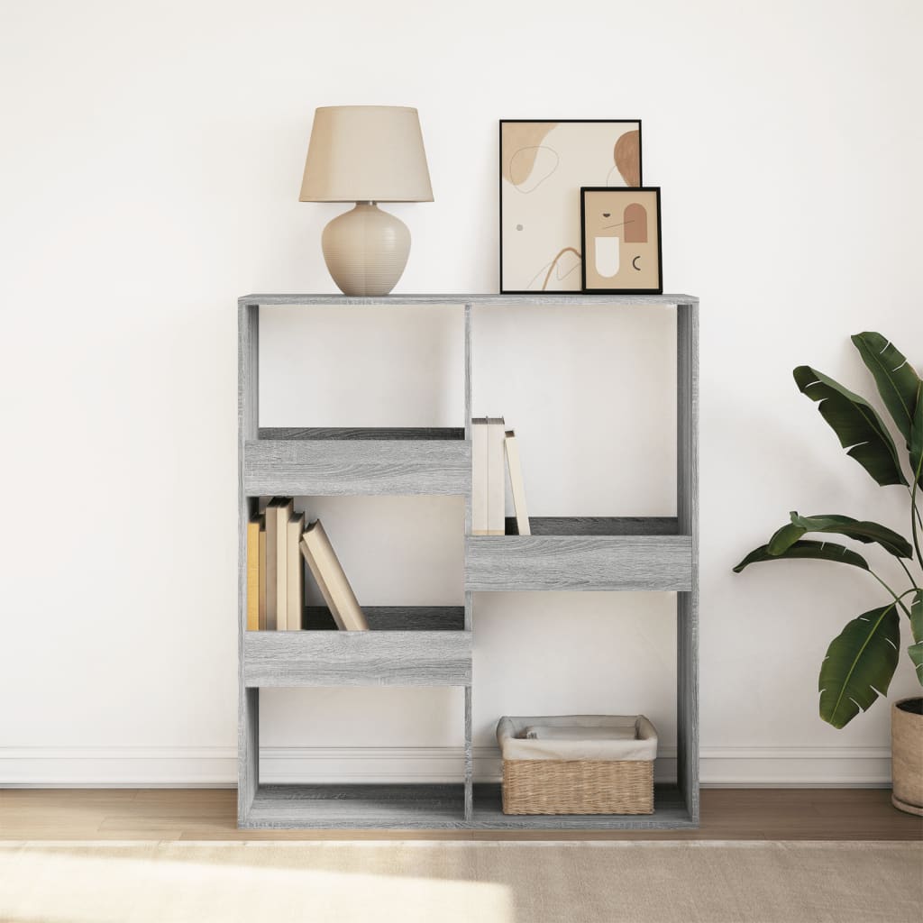 Vidaxl boekenkast kamerscherm 100x33x115 cm grijs sonoma eikenkleur