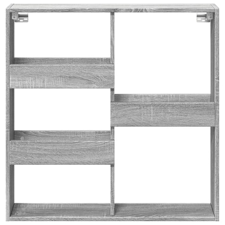 Vidaxl wandkast 80x15x80 cm bewerkt hout grijs sonoma eikenkleurig