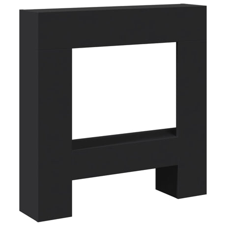 Vidaxx Kaminverkleidung 81x18x82 cm lackiertes Holz schwarz