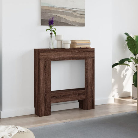 Vidaxx Kaminverkleidung 81x18x82 cm, Holzwerkstoff, braune Eiche