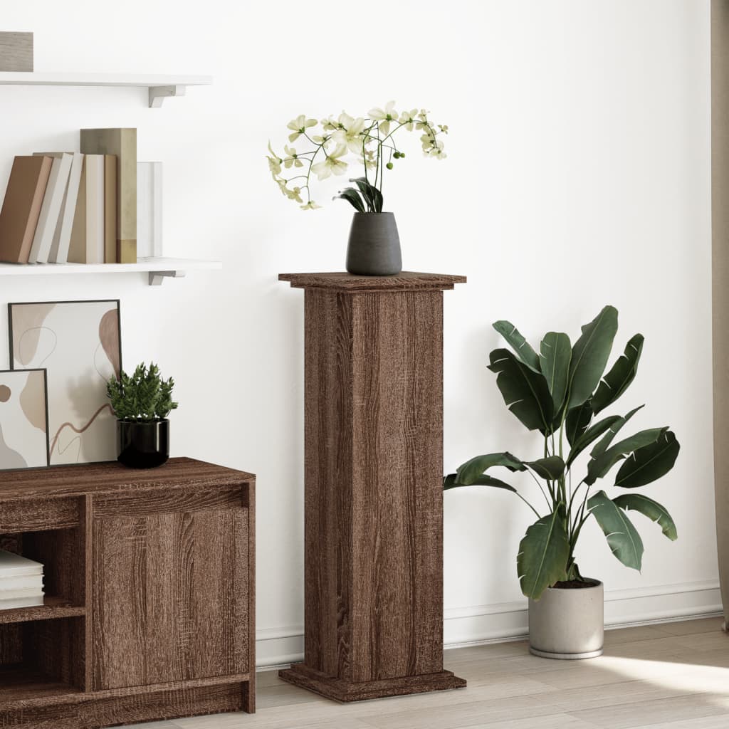 Vidaxx Sockel mit Stauraum 31x30x90 cm Fertigholz Eiche braun
