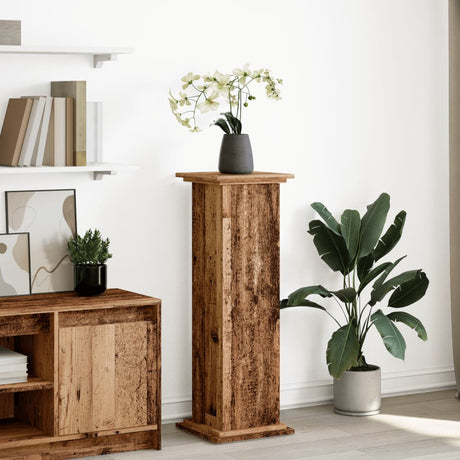 Vidaxx Sockel mit Stauraum 31x30x90 cm Fertigholz, Altholzfarbe