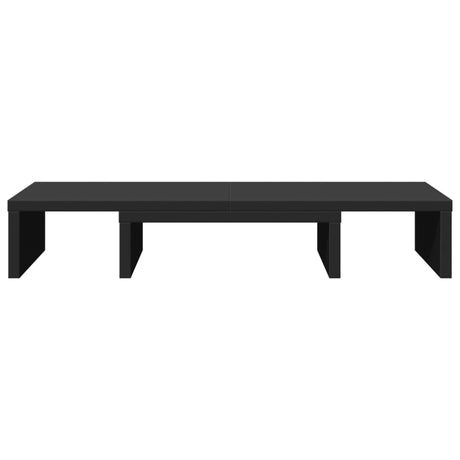 Vidaxx Monitorständer verstellbar 60x24x10,5 cm verarbeitetes Holz schwarz