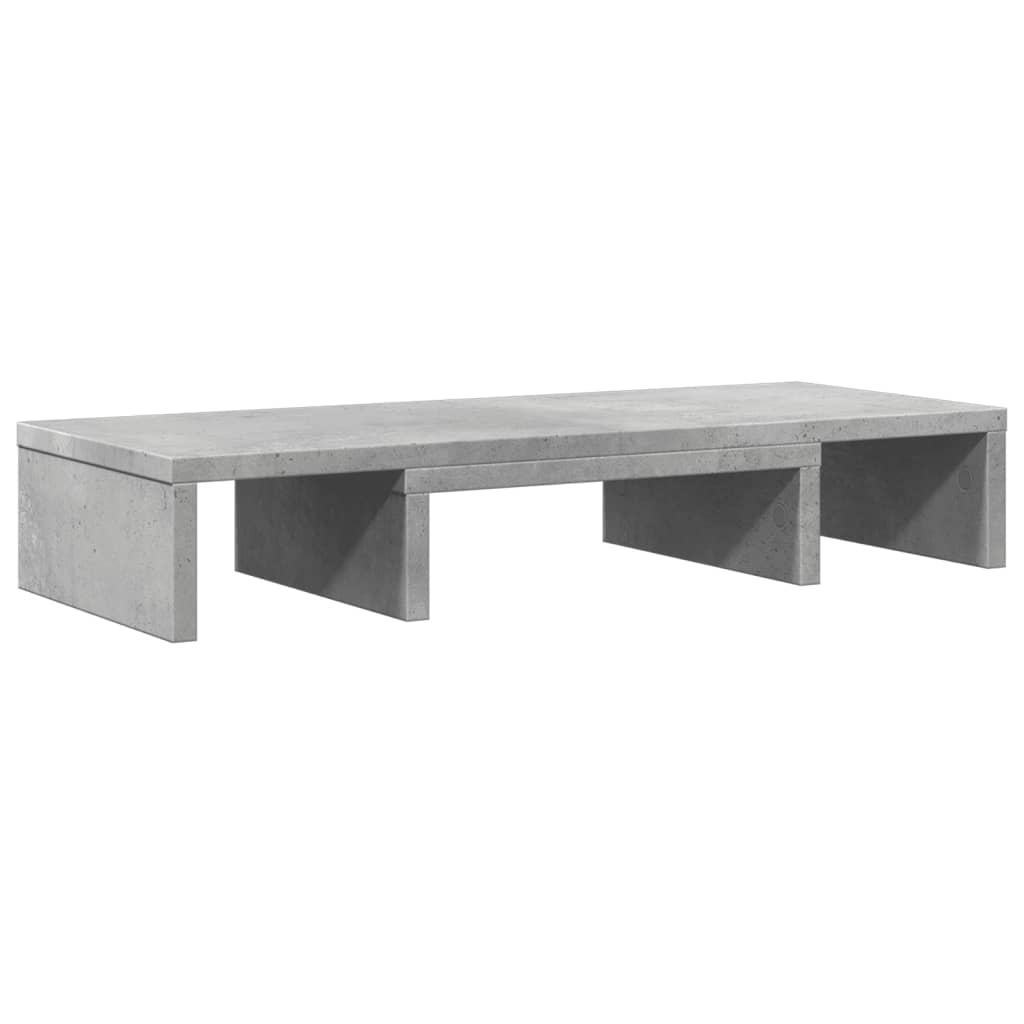 Vidaxx Monitorständer verstellbar 60x24x10,5 cm Holz Betongrau
