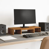 Vidaxx verstellbarer Monitorständer 60x24x10,5 cm Holz, altholzfarben