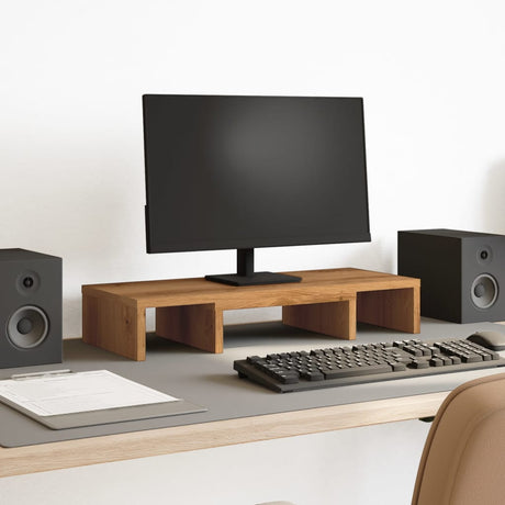 VidaXL Monitorständer verstellbar 60x24x10,5cm Holz handwerkliche Eiche