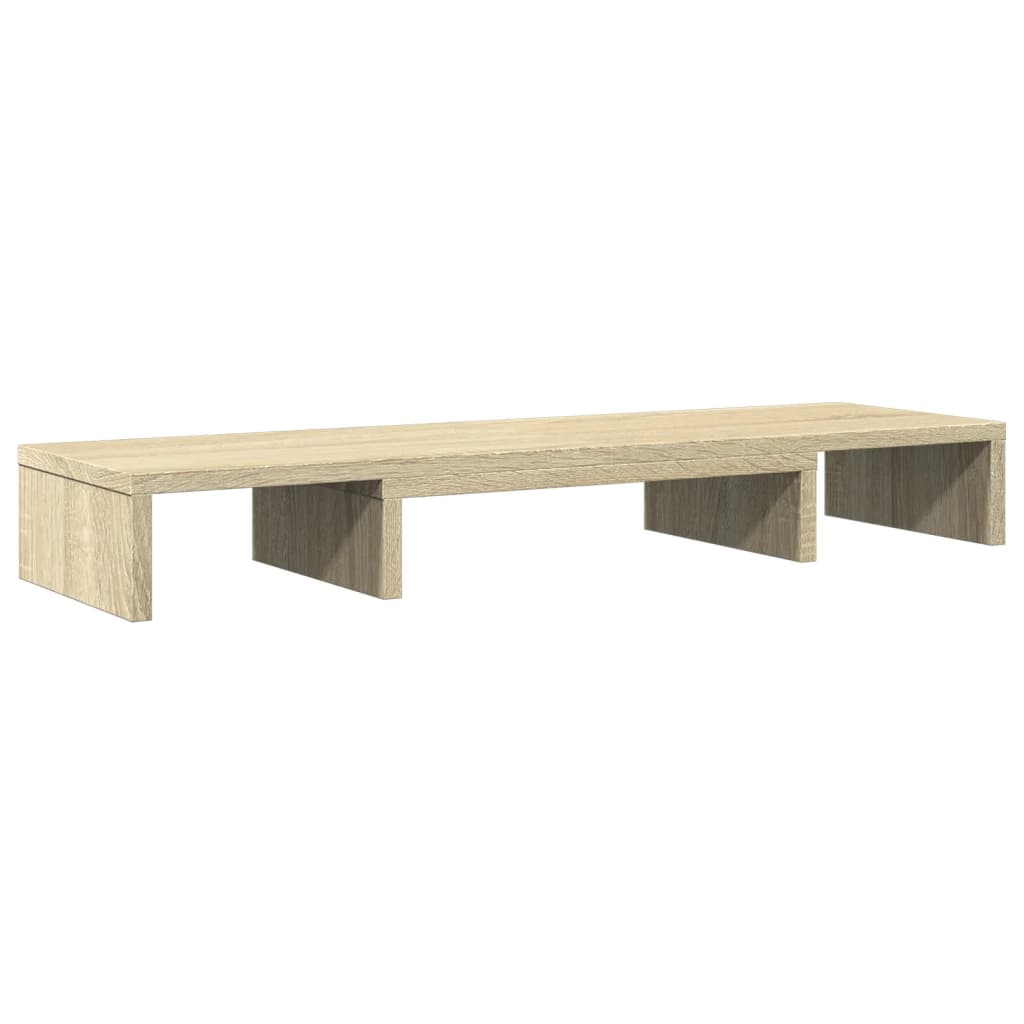 Vidaxx verstellbarer Monitorständer 80x24x10,5 cm Holz Sonoma-Eiche
