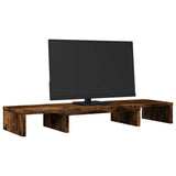 Vidaxx Monitorständer verstellbar 80x24x10,5 cm Holz geräucherte Eiche
