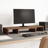 Vidaxx Monitorständer verstellbar 80x24x10,5 cm Holz braune Eiche