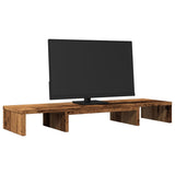 VidaXL Monitorständer verstellbar 80x24x10,5 cm Holz, altholzfarben