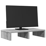 Vidaxxl-Monitorständer 50 x 27 x 10 cm, Holzwerkstoff, graue Sonoma-Eiche