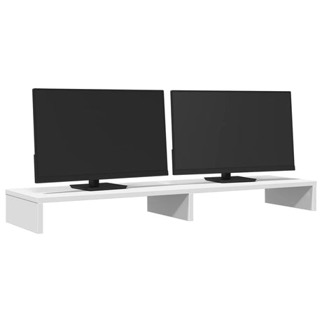 VidaXL Monitorständer 100x27x10 cm Holzwerkstoff weiß