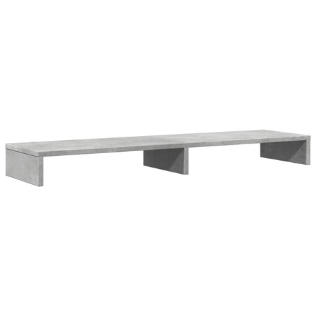 Vidaxxl Monitorständer 100 x 27 x 10 cm, Holzwerkstoff, Betongrau